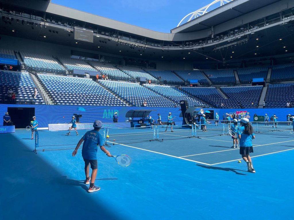 playing at the Australian Open Tennis