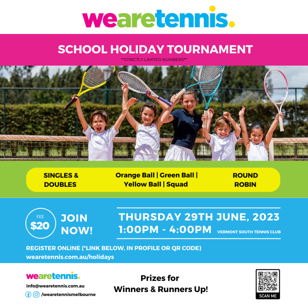 School Holiday Tennis Academy We Are Tennis